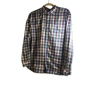 Maker And Company MMX Mens Shirt Button Down Plaid Blue/Multicolored Size XXL